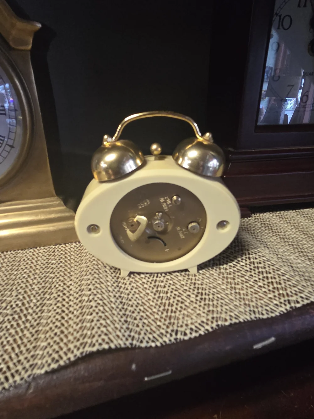 Vintage Equity Gold Oval Alarm Clock -mechanical Wind Up
